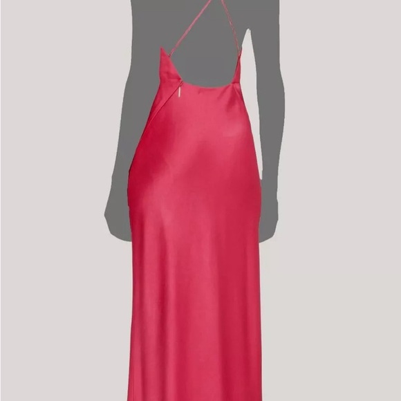 Satin low back Jason Wu midi dress - Picture 3 of 5
